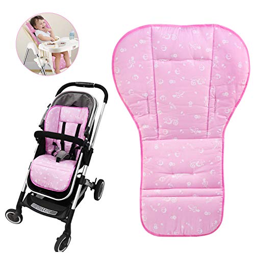 BelleStyle Colchonetas para silla de paseo, Universal Colchoneta Silla Colchoneta Suave Transpirable bebé algodón puro cochecito asiento maletero bebé recién Nacido cojín (Rosa)