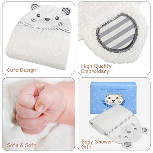 BelleStyle Toalla de Baño Bebé, Baby Toalla con Capucha, Capa de Baño Bebé Infantil, Toalla Bebe Recien Nacido, Ultra Suave Hipoalergénica de Bambú Orgánico Super Absorbente, Regalo Niños y Niñas