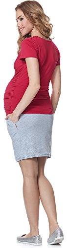 Bellivalini Premamá Camiseta Lactancia Maternidad Mujer BLV50-123 (Frambuesa Rosa, XS)