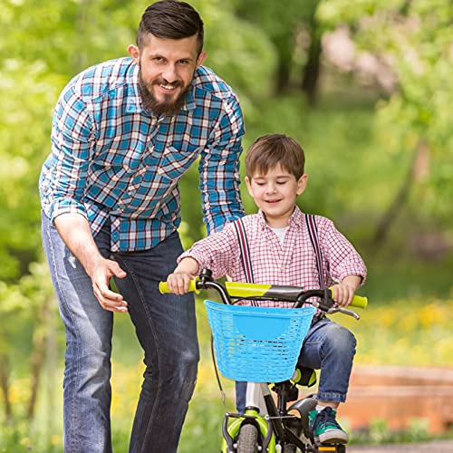 BESPORTBLE 2 Piezas Cesta de Bicicleta para Niños Manillar Delantero Cesta de Bicicleta Caja de Almacenamiento para Scooter Cesta Decorativa Trenzada Organizador para Niños Y Niñas (Color