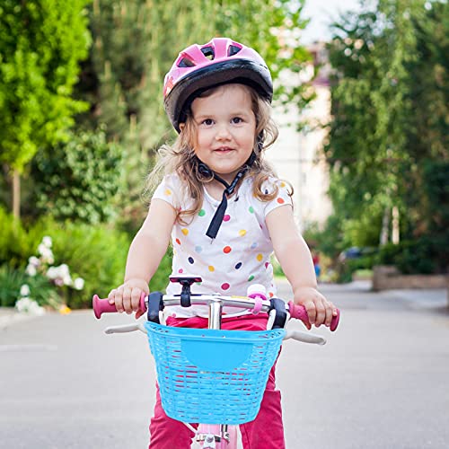 BESPORTBLE 2 Piezas Cesta de Bicicleta para Niños Manillar Delantero Cesta de Bicicleta Caja de Almacenamiento para Scooter Cesta Decorativa Trenzada Organizador para Niños Y Niñas (Color