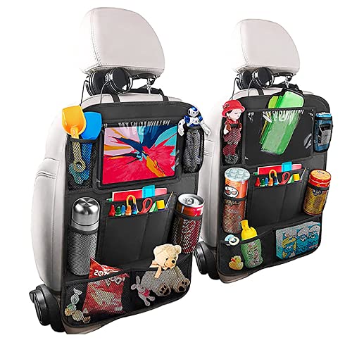 BillyBath Organizador de Asiento de Coche 2 Pack, Organizador Coche Interior Soporte Ipad Camper Furgoneta Accesorios Protector Asiento