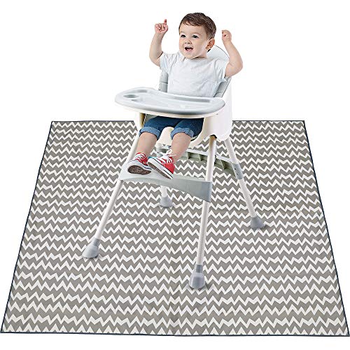 Bizcasa Bebé Trona Alta Silla Alfombrillas,130 * 130cm Alfombrilla antideslizante, impermeable Picnic Manteles, Cubierta protectora de mesa, Alfombras De Juego Para Bebé Niños