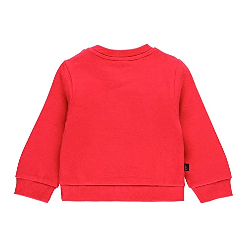 boboli Sudadera Bebe Niña – Ropa de Regalo para Niñas Pequeñas – Sudadera Bebe de 6 Meses a 3 años – Sudadera de Felpa sin Capucha - 100% algodón - con Perlas Color Rojo