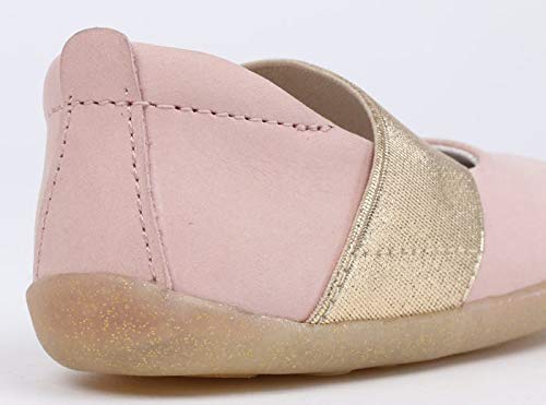 Bobux Step Up Delight Mercedita_Primeros Pasos - Una Merceditas en Piel de Suela Flexible (Blush Shimmer, Numeric_18)