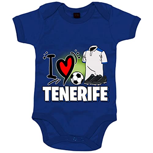 Body bebé para enamorado de su equipo de fútbol de Tenerife - Azul Royal, Talla única 12 meses