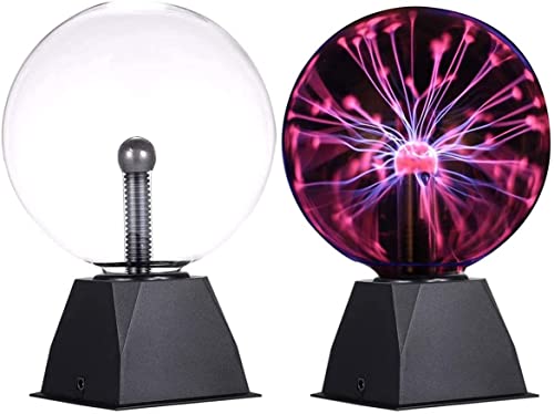 Bola de plasma mágica, flashes Plasma Ball de 5 pulgadas, Bola luminosa sensible al tacto lámpara de bola mágica para decoración creativa, regalo novedoso, dormitorio, fiesta de niños