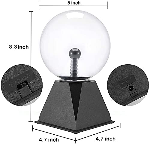 Bola de plasma mágica, flashes Plasma Ball de 5 pulgadas, Bola luminosa sensible al tacto lámpara de bola mágica para decoración creativa, regalo novedoso, dormitorio, fiesta de niños