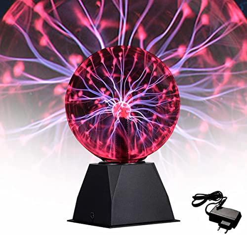 Bola de plasma mágica, flashes Plasma Ball de 5 pulgadas, Bola luminosa sensible al tacto lámpara de bola mágica para decoración creativa, regalo novedoso, dormitorio, fiesta de niños