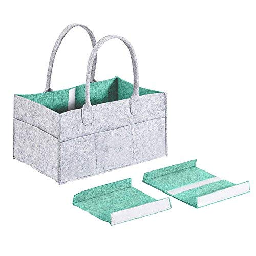 Bolsa de Almacenamiento de Bebé,niceEshop(TM) Organizador de Capa de Fieltro, Ropa / Toallas / Bolsa de Pañales / Juguetes para Viajar, Acampar (gris y Azul)