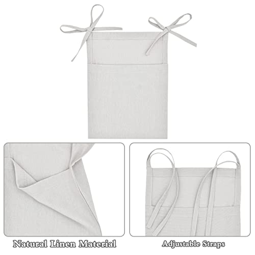 Bolsa de almacenamiento para cuna, cama, cama, bolsillo para colgar, habitación de bebé, cuna, organizador para ropa, pañales, baberos, juguetes molares (gris)