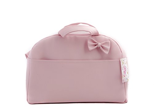 Bolso Lactancia Polipiel para Carro y Bandolera de Bebé Color Rosa maquillaje