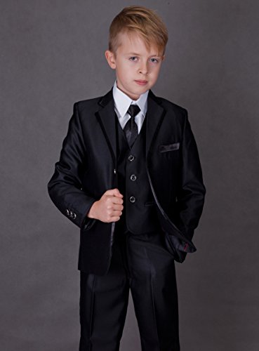 Boutique-Magique - Disfraz completo para niño, para boda o ceremonia (5 piezas) Negro 2 años