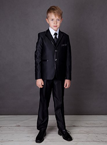 Boutique-Magique - Disfraz completo para niño, para boda o ceremonia (5 piezas) Negro 2 años