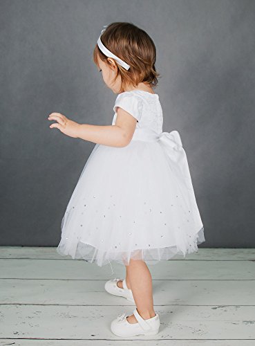 Boutique-Magique - Vestido de bautizo - Bebé niña. Bianco 18 meses