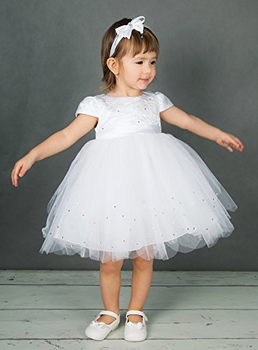 Boutique-Magique - Vestido de bautizo - Bebé niña. Bianco 18 meses