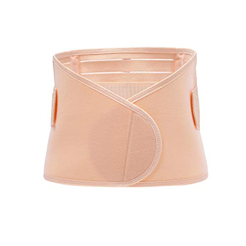 BOZEVON Faja Postparto Reductora - Transpirable Elástico Recuperación Post-Parto Vientre/Cintura/Soporte Pélvico Cinturón Faja para la Mujer y Maternidad, Beige-2/XL