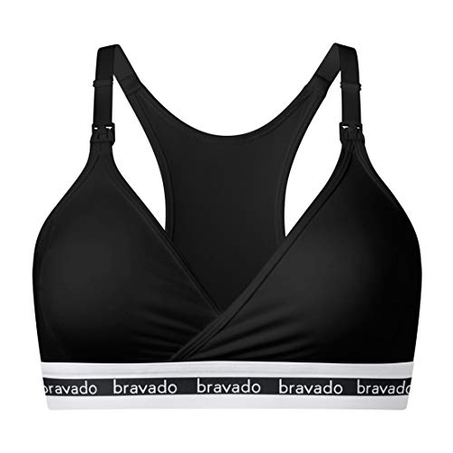 BRAVADO! DESIGNS Womens Original Maternity & Nursing Bra, Black, Small Sujetador, Dove Heather, Large para Mujer