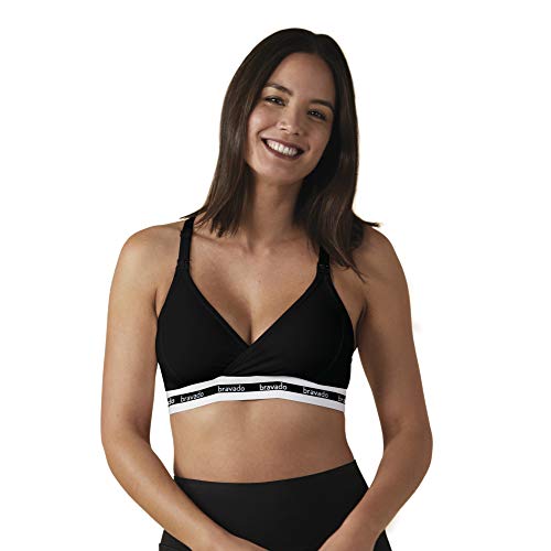 BRAVADO! DESIGNS Womens Original Maternity & Nursing Bra, Black, Small Sujetador, Dove Heather, Large para Mujer