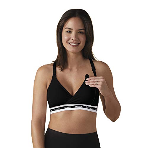 BRAVADO! DESIGNS Womens Original Maternity & Nursing Bra, Black, Small Sujetador, Dove Heather, Large para Mujer