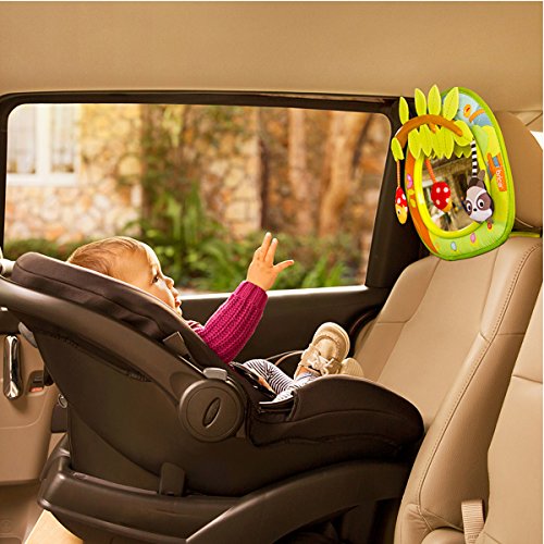 Brica by Munchkin Espejo de coche Baby In-Sight Swing, los animales se columpian para un viaje divertido