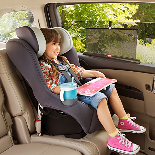 Brica by Munchkin Parasol de Coche Infantil Smart, máxima protección UVA y UVB, se enrolla y desenrolla automáticamente con la ventanilla del coche