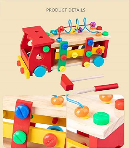 Bricolaje Construcciones Juguete | Montessori Juguetes de Educativos Stem | Regalo de Cumpleaños Navidad del Día del Niño | Vehículo de ingeniería Juguetes de Madera Niños 3 4 5 6 7 Años