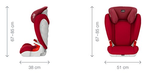 Britax Römer Kid II, Silla de coche grupo 2/3, rojo (Flame Red)