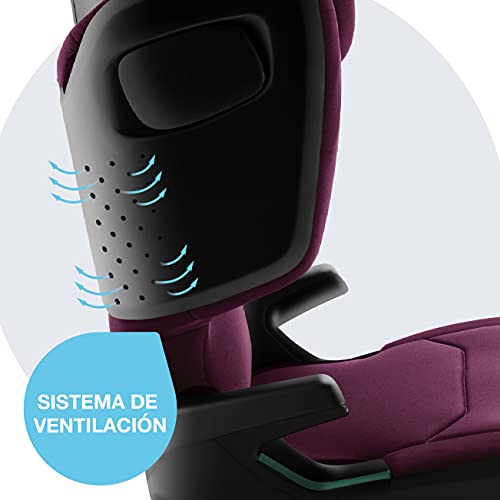 BRITAX RÖMER Silla Coche KIDFIX M i-SIZE, Evolutiva y Duradera con Sistema de Anclaje ISOFIX niño de 100 a 150 cm Grupo 2/3 de 3.5 a 12 años, Burgundy Red