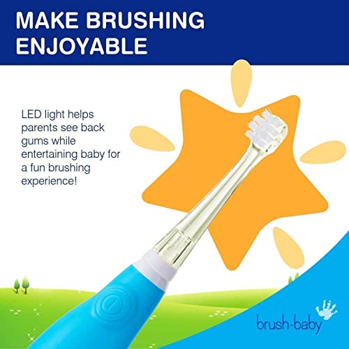 Brush-BabyCepillo de dientes eléctrico Brush-Baby BabySonic para 0-36 meses (Rosado)