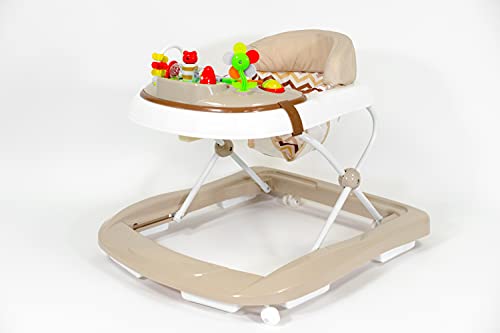 Buddy Baby Funny - Andador Bebe con Base Antivuelco - Incluye Bandeja De Sonidos Y Juegos (beige)