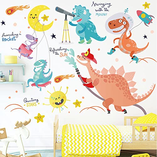 BuerHomie Pegatinas Pared Decorativas Infantiles, Dinosaurio Divertido Adesivos Paredes Decoración para Dormitorio Habitation Bebé Niño Niña