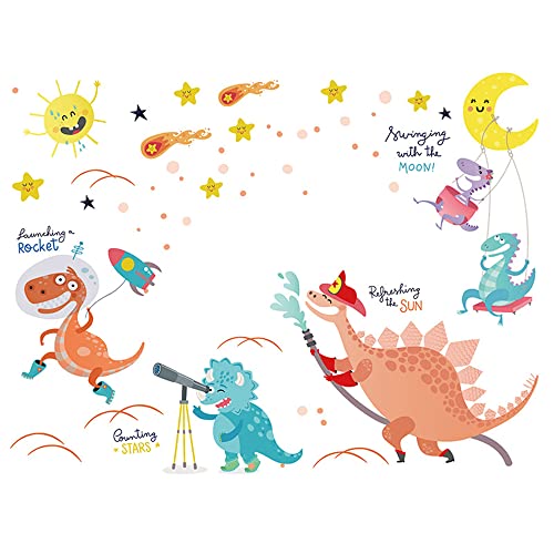 BuerHomie Pegatinas Pared Decorativas Infantiles, Dinosaurio Divertido Adesivos Paredes Decoración para Dormitorio Habitation Bebé Niño Niña