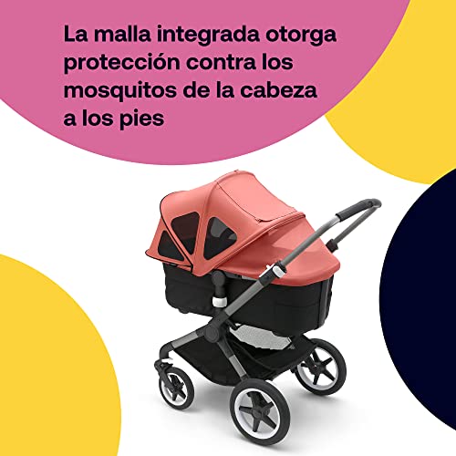 Bugaboo Capota ventilada Fox y Cameleon, extensible para una protección adicional y una protección solar óptima, repelente al agua, Sunrise Red