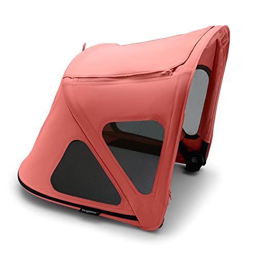 Bugaboo Capota ventilada Fox y Cameleon, extensible para una protección adicional y una protección solar óptima, repelente al agua, Sunrise Red