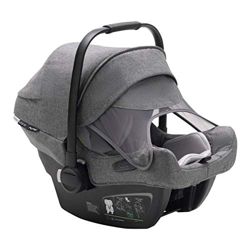 Bugaboo Turtle Air by Nuna, Silla De Coche Cómoda Para Bebés y Niños, Ultraligera, Segura y Práctica, Con Capota para el Sol y Ventana Peekaboo en gris