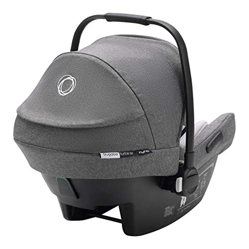 Bugaboo Turtle Air by Nuna, Silla De Coche Cómoda Para Bebés y Niños, Ultraligera, Segura y Práctica, Con Capota para el Sol y Ventana Peekaboo en gris