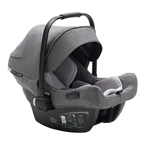 Bugaboo Turtle Air by Nuna, Silla De Coche Cómoda Para Bebés y Niños, Ultraligera, Segura y Práctica, Con Capota para el Sol y Ventana Peekaboo en gris