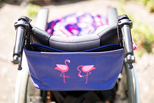 BundleBean - Bolso cambiador para cochecito - Compatible con cualquier carrito o silla de ruedas - Diseño de flamencos