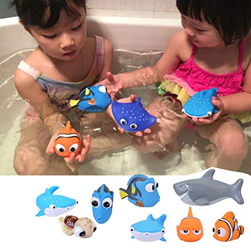 Buscando a Dory Nemo juguetes de baño para bebés y niños pequeños, ducha y natación, 6 unidades