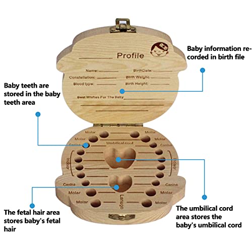 Cajas para Dientes de Bebé ,1 Paquete bebé dientes caja,Caja Para Dientes de Leche Personalizada, caja de almacenamiento de dientes de madera,para niños en de souvenir,Niña