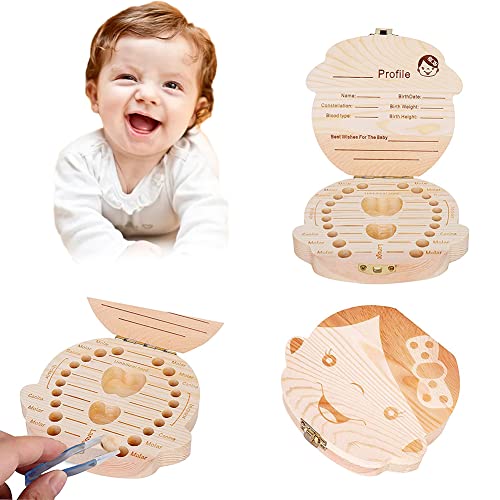 Cajas para Dientes de Bebé ,1 Paquete bebé dientes caja,Caja Para Dientes de Leche Personalizada, caja de almacenamiento de dientes de madera,para niños en de souvenir,Niña