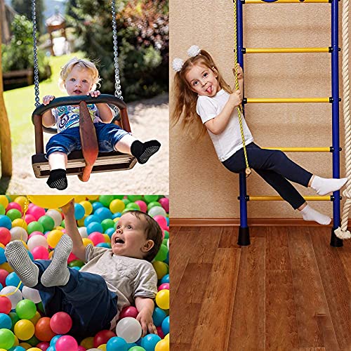 Calcetines antideslizantes para niños y niñas, 12 pares, antideslizantes, adhesivos, de un solo color, para bebés de 1 a 10 años