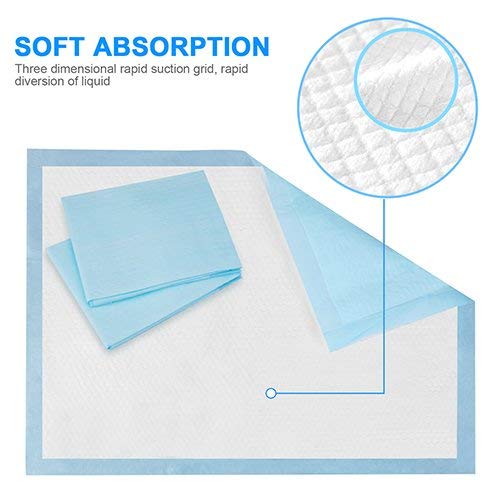 Cambiador desechable para bebé, 50 piezas suave impermeable estera/desechable azul hospital underpad/impermeable y absorbente para uso infantil y infantil