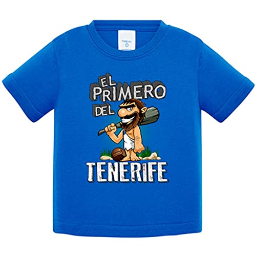 Camiseta bebé frase el primero del Tenerife para hincha de su equipo de fútbol - Azul Royal, 2 años