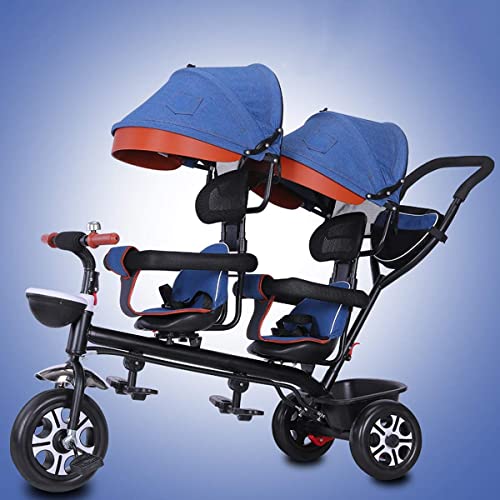 Carrito de asiento giratorio de doble cochecito de niño pequeño y cochecito de bebé, cinturón de almacenamiento grande ultraligero, cinturón de seguridad, niñas, niñas, niñas, bicicleta plegable