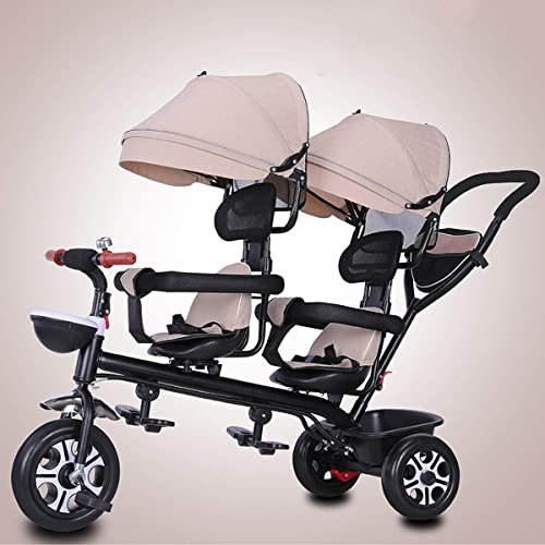 Carrito de asiento giratorio de doble cochecito de niño pequeño y cochecito de bebé, cinturón de almacenamiento grande ultraligero, cinturón de seguridad, niñas, niñas, niñas, bicicleta plegable