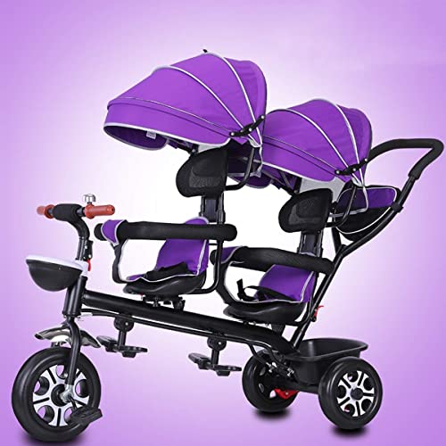 Carrito de asiento giratorio de doble cochecito de niño pequeño y cochecito de bebé, cinturón de almacenamiento grande ultraligero, cinturón de seguridad, niñas, niñas, niñas, bicicleta plegable