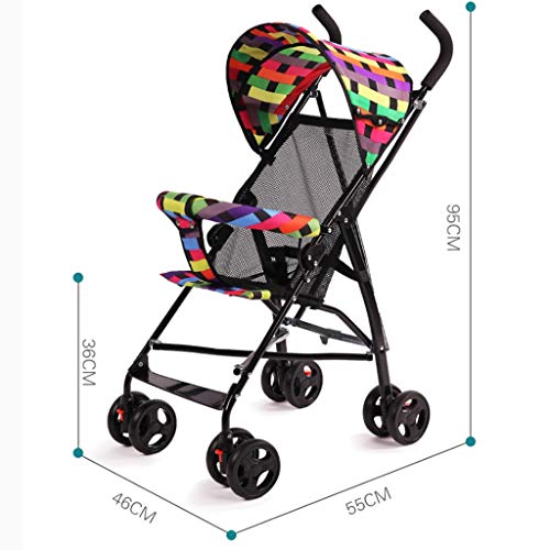 Carritos y sillas de Paseo El Cochecito de bebé Puede Sentarse reclinado Ultra Ligero portátil Plegable Simple Paraguas niño bebé niño Cochecito Verano Bebé Sillas de Paseo