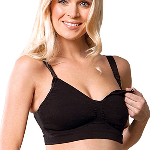 Carriwell Seamless Gelwire - Sujetador de lactancia, color Negro, talla S